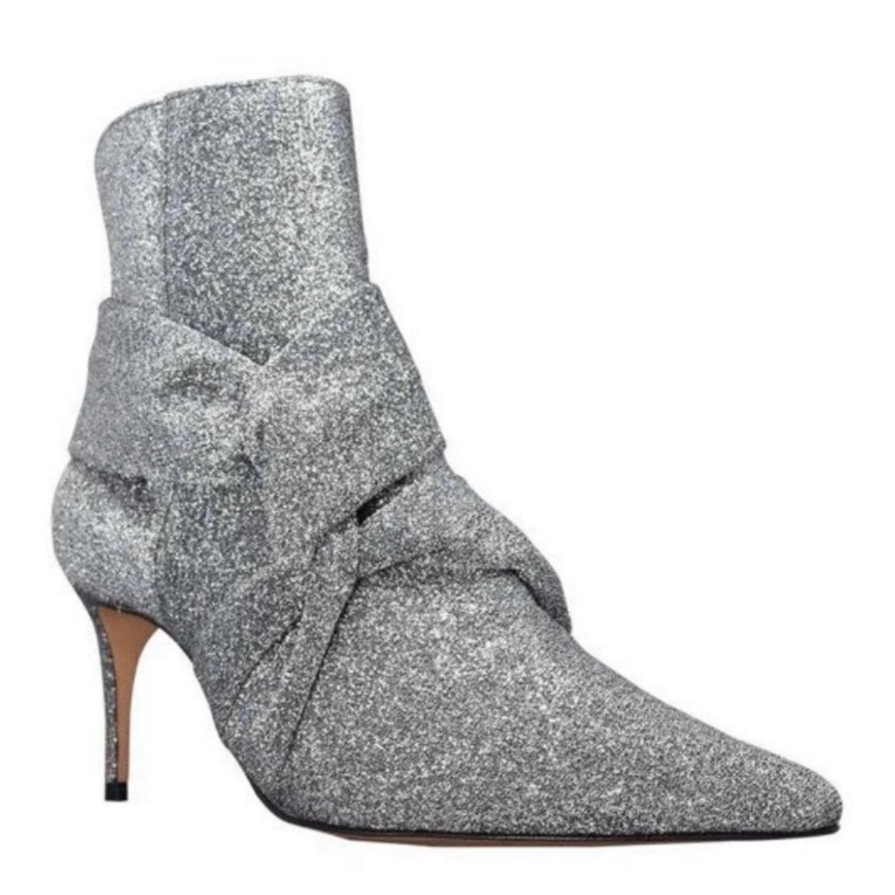SCHUTZ Sparkling Silver Heeled Boots - Picture 2 of 3